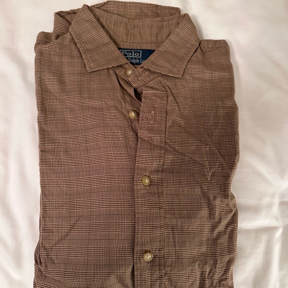 Ralph Lauren Brown Plaid Men's Shirt